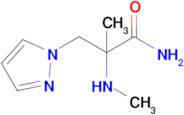 2-Methyl-2-(methylamino)-3-(1h-pyrazol-1-yl)propanamide