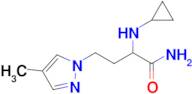 2-(Cyclopropylamino)-4-(4-methyl-1h-pyrazol-1-yl)butanamide