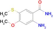 2-Amino-4-methoxy-5-(methylthio)benzamide