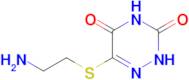 6-((2-Aminoethyl)thio)-1,2,4-triazine-3,5(2h,4h)-dione