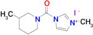 3-Methyl-1-(3-methylpiperidine-1-carbonyl)-1h-imidazol-3-ium iodide
