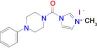3-Methyl-1-(4-phenylpiperazine-1-carbonyl)-1h-imidazol-3-ium iodide