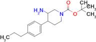 Tert-butyl 3-amino-4-(4-propylphenyl)piperidine-1-carboxylate