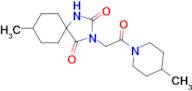 8-Methyl-3-(2-(4-methylpiperidin-1-yl)-2-oxoethyl)-1,3-diazaspiro[4.5]decane-2,4-dione