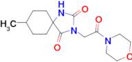 8-Methyl-3-(2-morpholino-2-oxoethyl)-1,3-diazaspiro[4.5]decane-2,4-dione