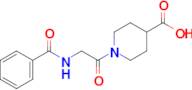 1-(Benzoylglycyl)piperidine-4-carboxylic acid