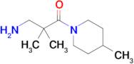 3-Amino-2,2-dimethyl-1-(4-methylpiperidin-1-yl)propan-1-one