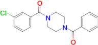 (4-Benzoylpiperazin-1-yl)(3-chlorophenyl)methanone