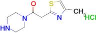 2-(4-Methylthiazol-2-yl)-1-(piperazin-1-yl)ethan-1-one hydrochloride