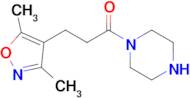 3-(3,5-Dimethylisoxazol-4-yl)-1-(piperazin-1-yl)propan-1-one
