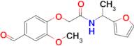 2-(4-Formyl-2-methoxyphenoxy)-N-(1-(furan-2-yl)ethyl)acetamide