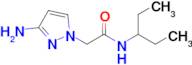 2-(3-Amino-1h-pyrazol-1-yl)-N-(pentan-3-yl)acetamide