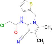 2-Chloro-N-(3-cyano-4,5-dimethyl-1-(thiophen-2-ylmethyl)-1h-pyrrol-2-yl)acetamide