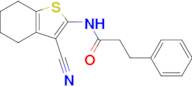 n-(3-Cyano-4,5,6,7-tetrahydrobenzo[b]thiophen-2-yl)-3-phenylpropanamide