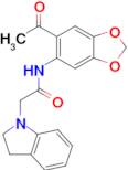 n-(6-Acetylbenzo[d][1,3]dioxol-5-yl)-2-(indolin-1-yl)acetamide