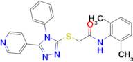 n-(2,6-Dimethylphenyl)-2-((4-phenyl-5-(pyridin-4-yl)-4h-1,2,4-triazol-3-yl)thio)acetamide