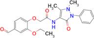 n-(1,5-Dimethyl-3-oxo-2-phenyl-2,3-dihydro-1h-pyrazol-4-yl)-2-(2-ethoxy-4-formylphenoxy)acetamide