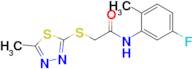 n-(5-Fluoro-2-methylphenyl)-2-((5-methyl-1,3,4-thiadiazol-2-yl)thio)acetamide