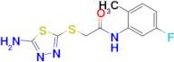 2-((5-Amino-1,3,4-thiadiazol-2-yl)thio)-N-(5-fluoro-2-methylphenyl)acetamide