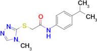 n-(4-Isopropylphenyl)-2-((4-methyl-4h-1,2,4-triazol-3-yl)thio)acetamide