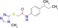 n-(4-(Sec-butyl)phenyl)-2-((4-methyl-4h-1,2,4-triazol-3-yl)thio)acetamide