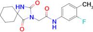 2-(2,4-Dioxo-1,3-diazaspiro[4.5]decan-3-yl)-N-(3-fluoro-4-methylphenyl)acetamide