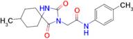 2-(8-Methyl-2,4-dioxo-1,3-diazaspiro[4.5]decan-3-yl)-N-(p-tolyl)acetamide