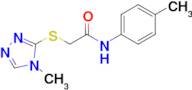 2-((4-Methyl-4h-1,2,4-triazol-3-yl)thio)-N-(p-tolyl)acetamide