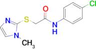 n-(4-Chlorophenyl)-2-((1-methyl-1h-imidazol-2-yl)thio)acetamide