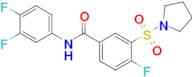 n-(3,4-Difluorophenyl)-4-fluoro-3-(pyrrolidin-1-ylsulfonyl)benzamide