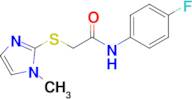 n-(4-Fluorophenyl)-2-((1-methyl-1h-imidazol-2-yl)thio)acetamide