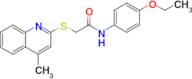 n-(4-Ethoxyphenyl)-2-((4-methylquinolin-2-yl)thio)acetamide