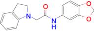 n-(Benzo[d][1,3]dioxol-5-yl)-2-(indolin-1-yl)acetamide