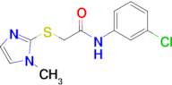 n-(3-Chlorophenyl)-2-((1-methyl-1h-imidazol-2-yl)thio)acetamide