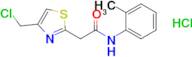 2-(4-(Chloromethyl)thiazol-2-yl)-N-(o-tolyl)acetamide hydrochloride