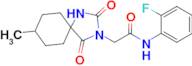 n-(2-Fluorophenyl)-2-(8-methyl-2,4-dioxo-1,3-diazaspiro[4.5]decan-3-yl)acetamide