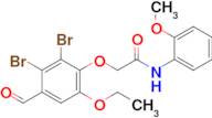 2-(2,3-Dibromo-6-ethoxy-4-formylphenoxy)-N-(2-methoxyphenyl)acetamide