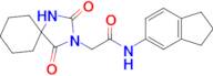 n-(2,3-Dihydro-1h-inden-5-yl)-2-(2,4-dioxo-1,3-diazaspiro[4.5]decan-3-yl)acetamide