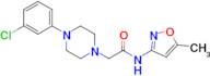 2-(4-(3-Chlorophenyl)piperazin-1-yl)-N-(5-methylisoxazol-3-yl)acetamide