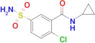 2-Chloro-N-cyclopropyl-5-sulfamoylbenzamide