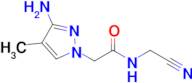 2-(3-Amino-4-methyl-1h-pyrazol-1-yl)-N-(cyanomethyl)acetamide
