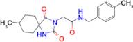 2-(8-Methyl-2,4-dioxo-1,3-diazaspiro[4.5]decan-3-yl)-N-(4-methylbenzyl)acetamide