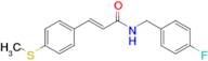 (E)-N-(4-Fluorobenzyl)-3-(4-(methylthio)phenyl)acrylamide