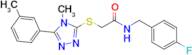 n-(4-Fluorobenzyl)-2-((4-methyl-5-(m-tolyl)-4h-1,2,4-triazol-3-yl)thio)acetamide