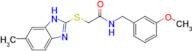 N-[(3-methoxyphenyl)methyl]-2-[(6-methyl-1H-1,3-benzodiazol-2-yl)sulfanyl]acetamide