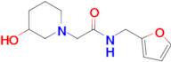 n-(Furan-2-ylmethyl)-2-(3-hydroxypiperidin-1-yl)acetamide