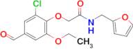 2-(2-Chloro-6-ethoxy-4-formylphenoxy)-N-(furan-2-ylmethyl)acetamide