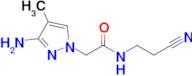 2-(3-Amino-4-methyl-1h-pyrazol-1-yl)-N-(2-cyanoethyl)acetamide