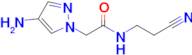 2-(4-Amino-1h-pyrazol-1-yl)-N-(2-cyanoethyl)acetamide