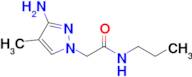 2-(3-Amino-4-methyl-1h-pyrazol-1-yl)-N-propylacetamide